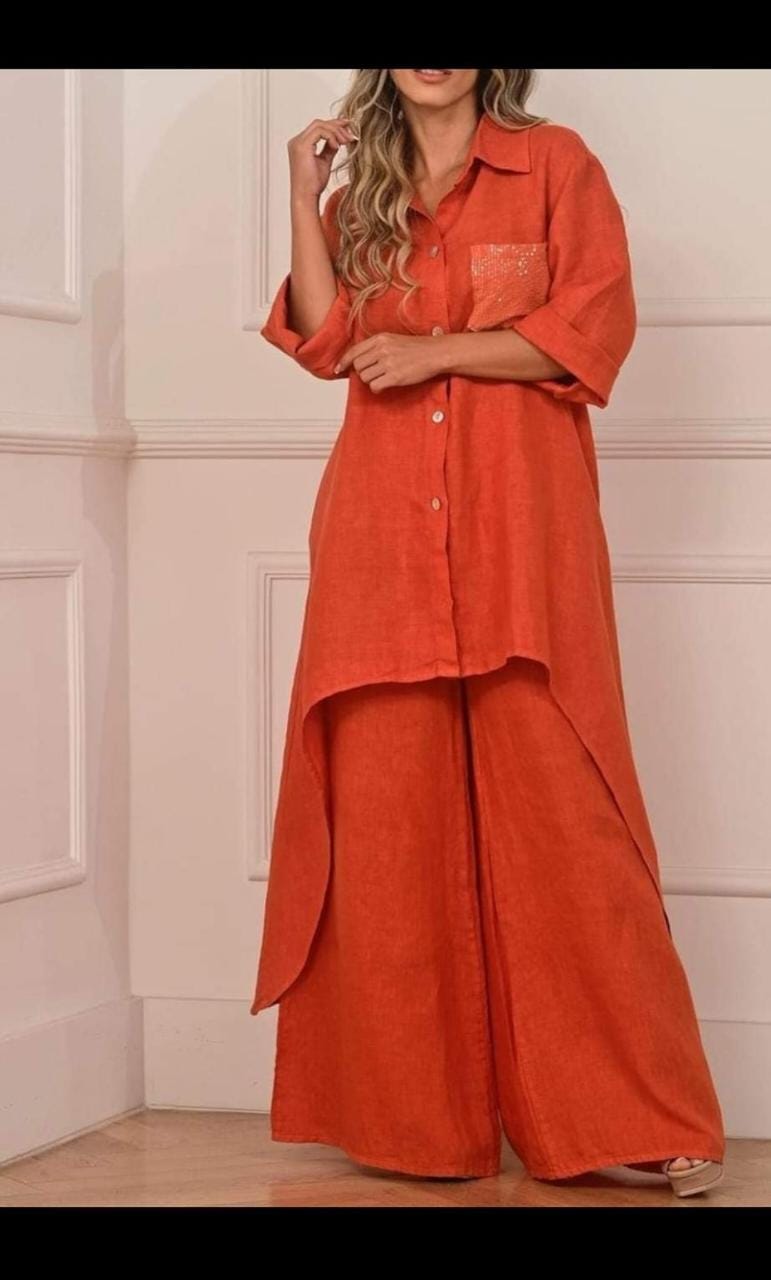 High-Low Shirt Co-ord Set