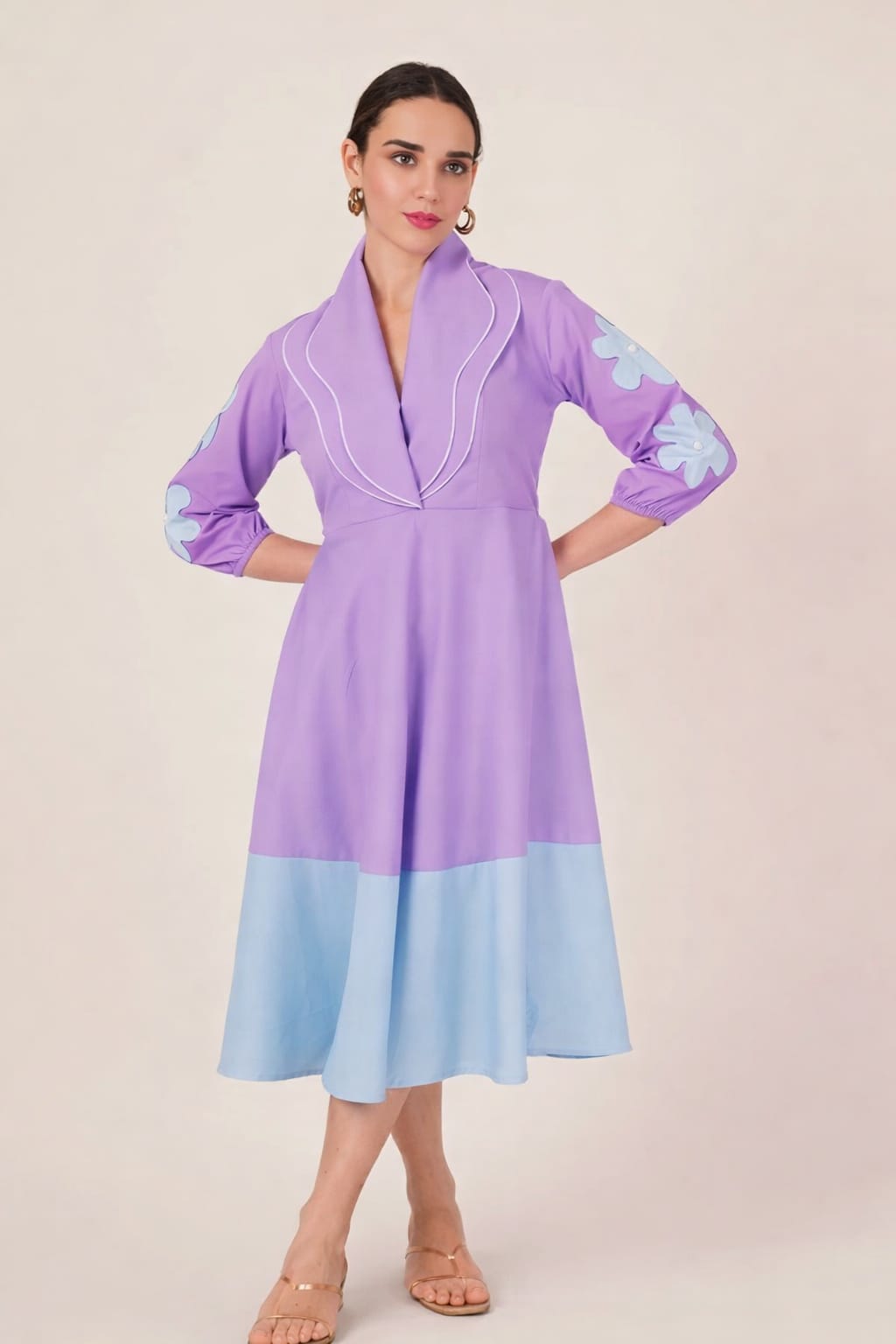 Fuchsia Bloom Midi Dress