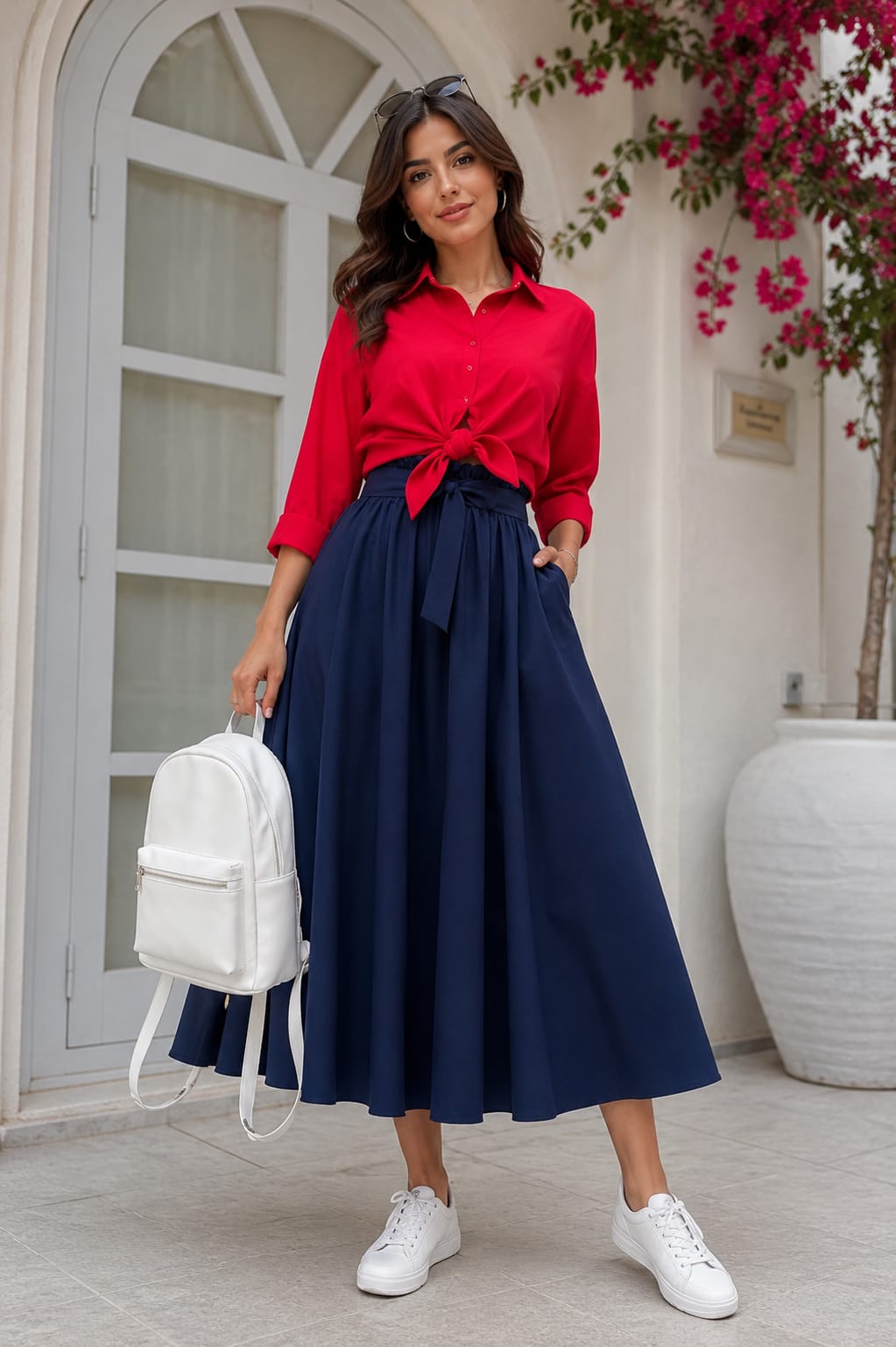 Flared Midi Skirt Co-ord Set