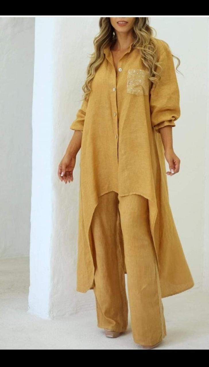 High-Low Shirt Co-ord Set