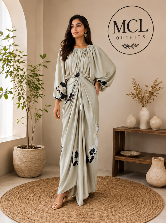 Floral Drape Kaftan