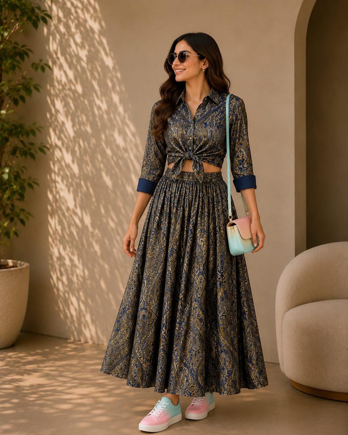Midnight Navy & Antique Gold