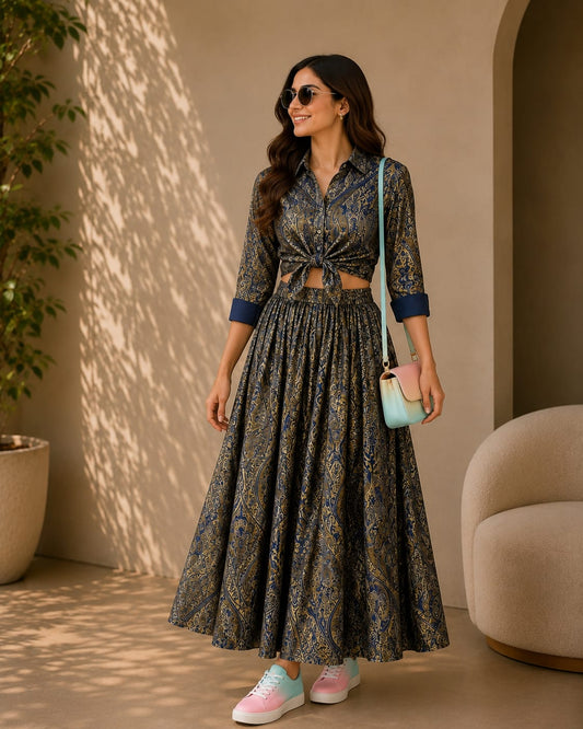 Midnight Navy & Antique Gold