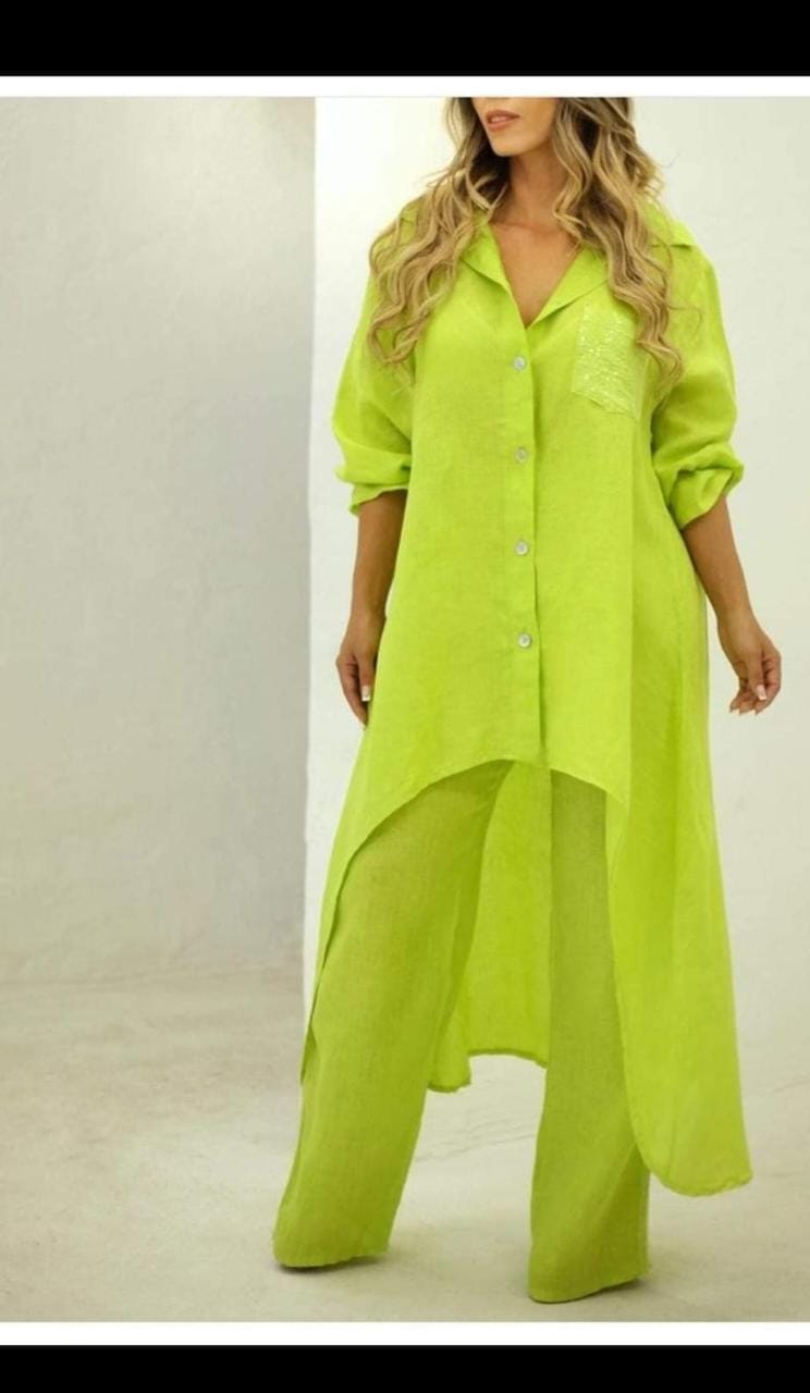 High-Low Shirt Co-ord Set