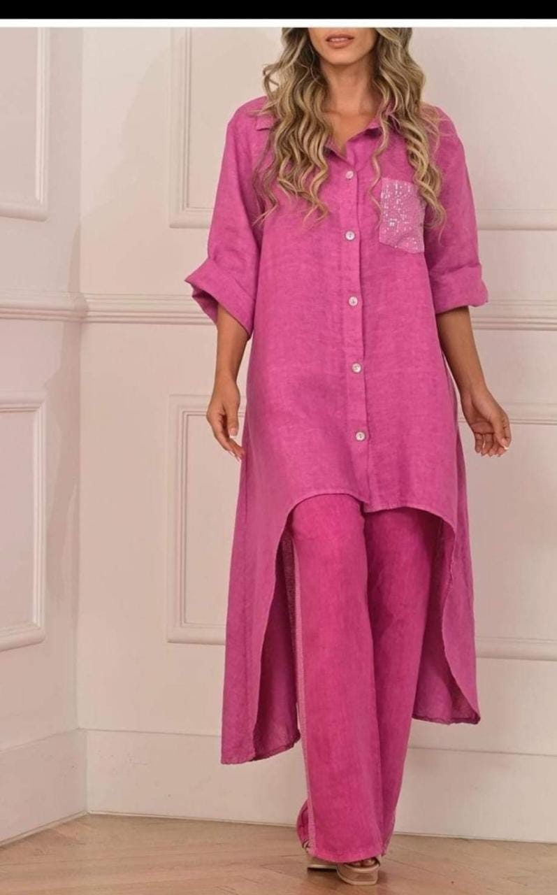 High-Low Shirt Co-ord Set